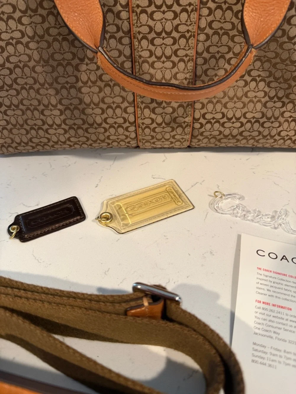 Coach Tan and Brown Signature Canvas Laptop Briefcase